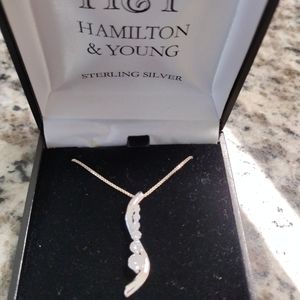 Hamilton & Young SS necklace with CZ